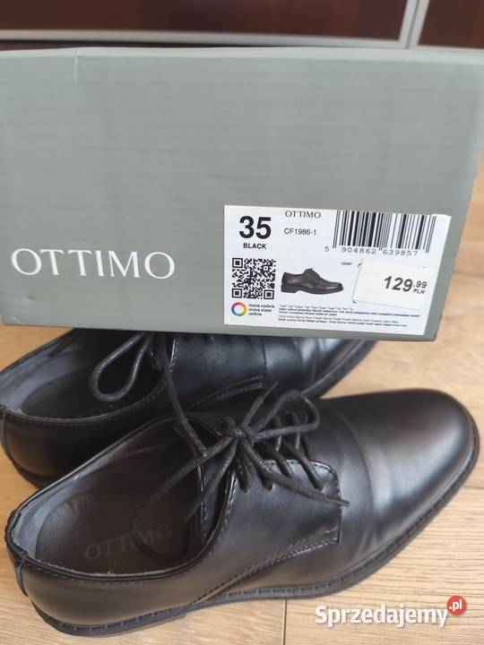 Buty komunijne chłopięce rozmiar 35 czarne czarny Łódź