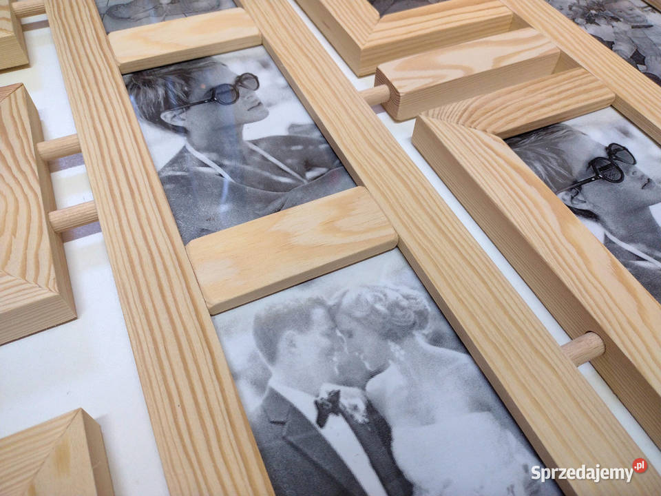 Drewniana Ramka Multirama na 12 zdjęć 10x15 kujawsko-pomorskie Bydgoszcz sprzedam