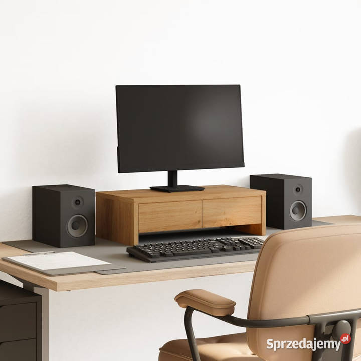 Podstawka pod monitor z szufladami dąb artisian