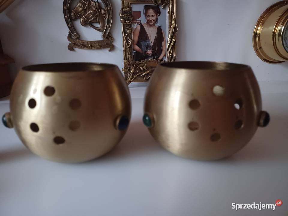 Komplet dwóch lampionów Mosiądz Kolekcja wielkopolskie Poznań