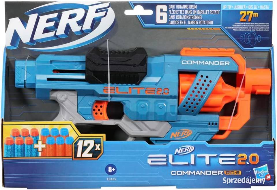 Pistolet NERF Elite 20 Commander RD6 Wrocław sprzedam