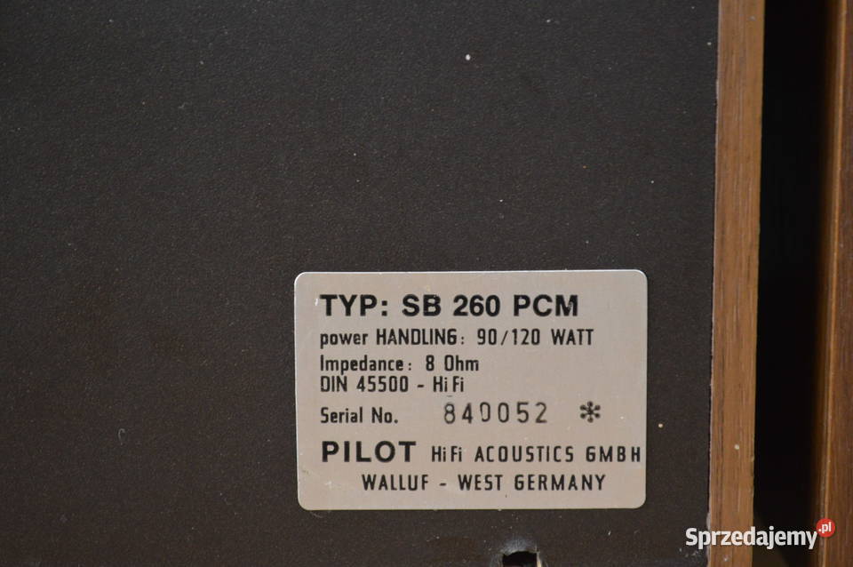 Dynamiczne Monitory PILOT SB 260 PCM Ładne Słuchawki i głośniki Haczów