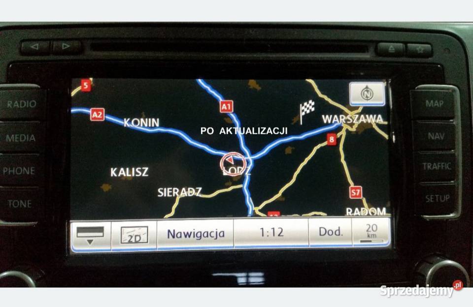 Polskie menu polski lektor Mapa VW RNS 510 810 łódzkie Aleksandrów Łódzki