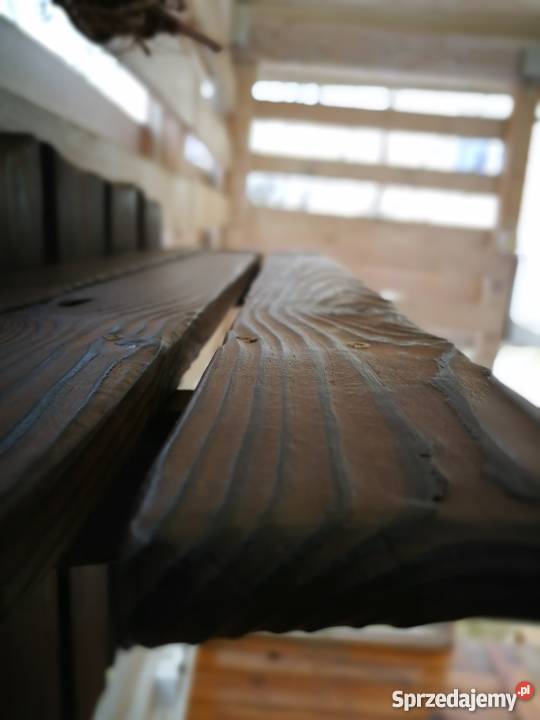 Wieszak drewniany vintage rustykalny loft ogniem Krasów