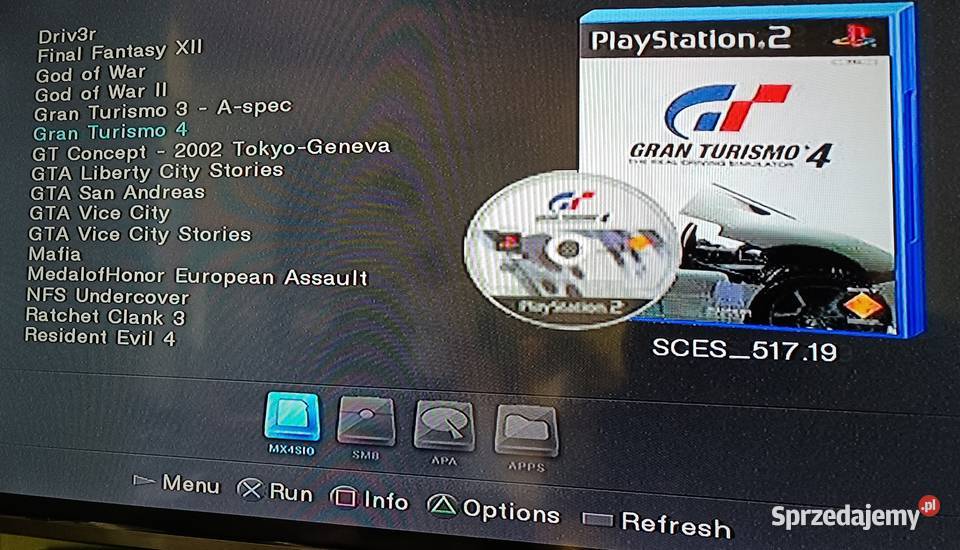 Sony PlayStation 2 Slim 2 MX4SIO FMCB SCPH70004 Konsole i automaty Pruszków