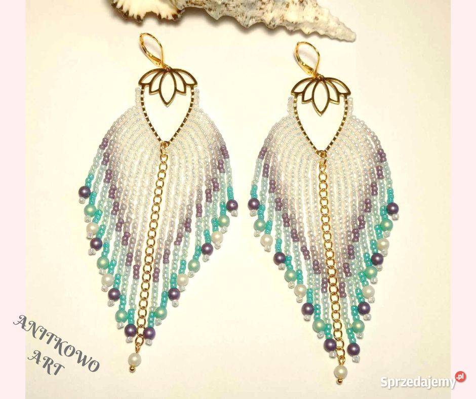 KOLCZYKI KORALIKOWE BIAŁOMIĘTOWE Zegarki i Biżuteria mazowieckie Warszawa