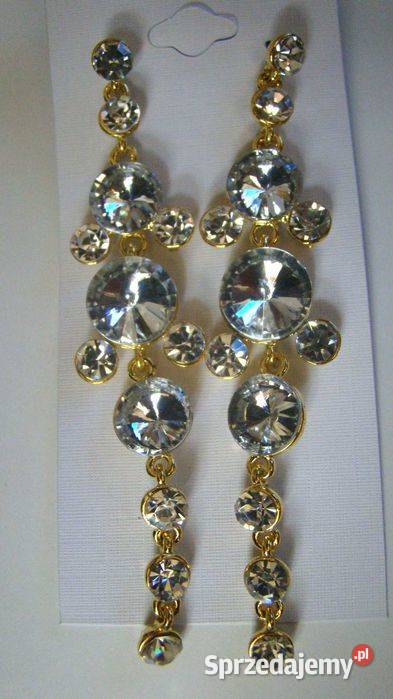 Kolczyki wiszące cyrkonie Łódź