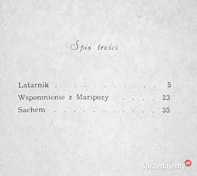 Latarnik Wspomnienie z Maripozy Sachem Henryk Chełm