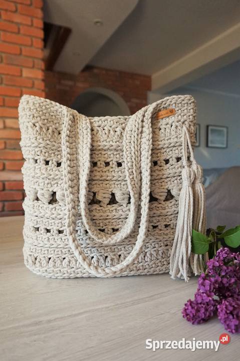 Torba ze sznurka różne kolory handmade Dla kobiet