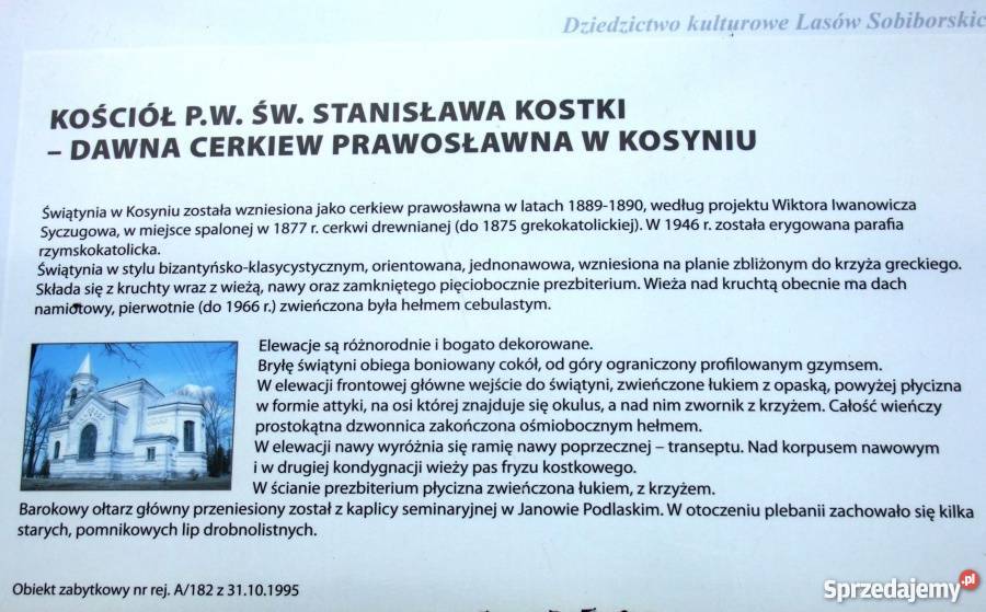 Piękna działka we wsi Kosyń gmina Wola Uhruska utwardzona