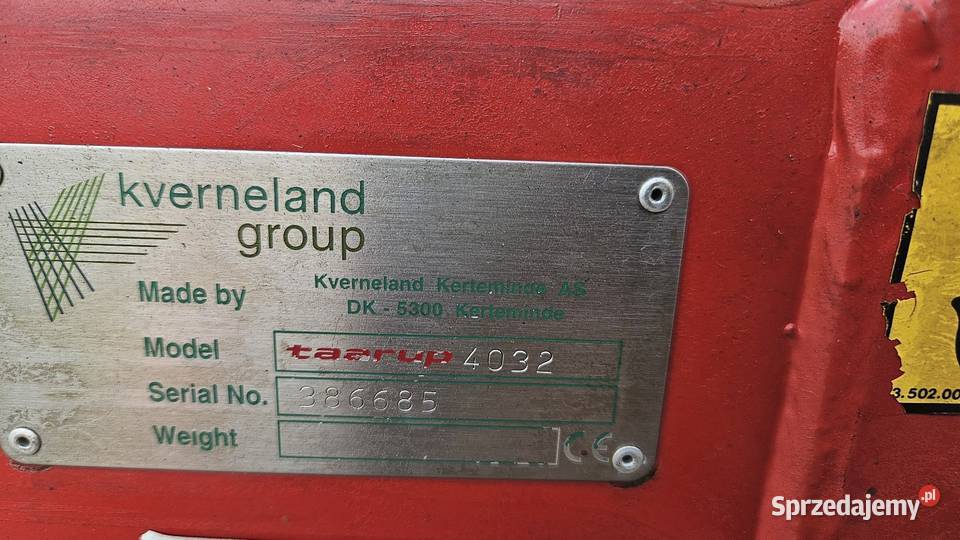 Kosiarka dyskowa Kverneland TAARUPJF Ciągana z Pozostałe Jabłonowo Pomorskie