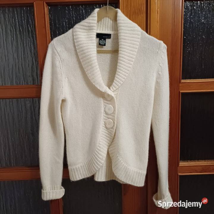 Sweter sweterek kremowy angora M 38 Sieradz