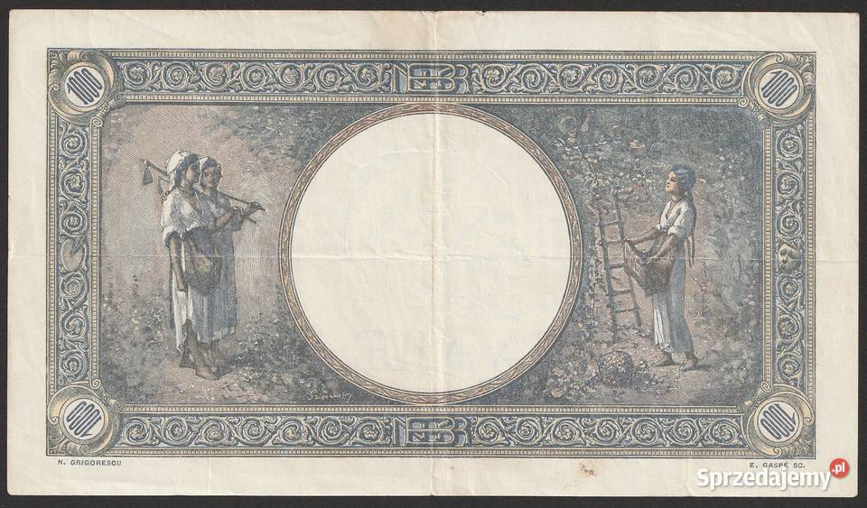 Rumunia 1000 lei 1941 stan 3 Łódź