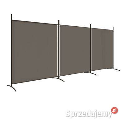 vidaXL Parawan 3panelowy antracytowy 525x180 Dom i Ogród