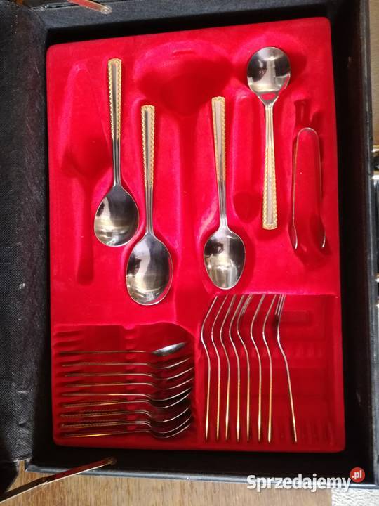 ZŁOCONE SZTUĆCE SOLINGHOFF W WALIZCE małopolskie Kraków