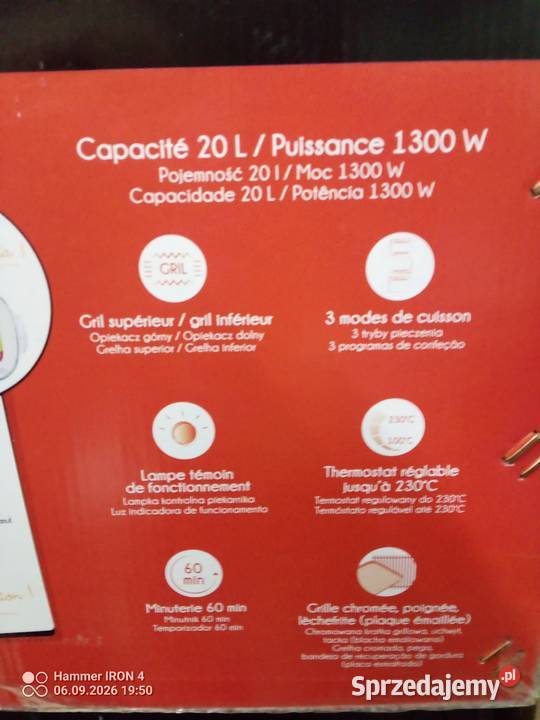Piekarnik 20l 1300W Ostrowiec Świętokrzyski
