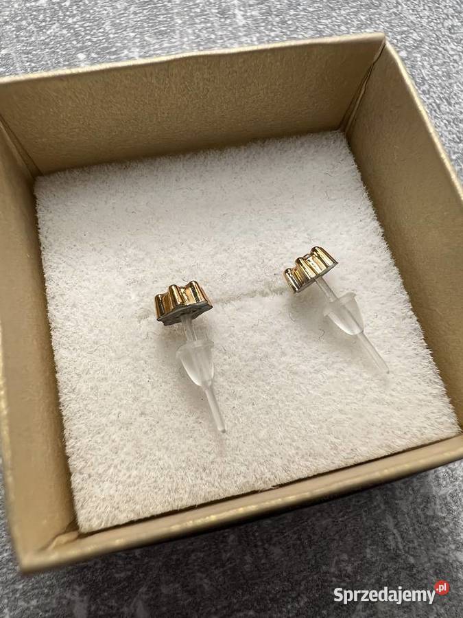 Kolczyki złote z diamentem Jasło