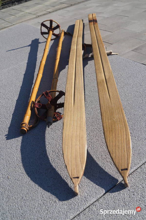 Stare narty jesionowe 160 kijki Pozostałe Pruchnik