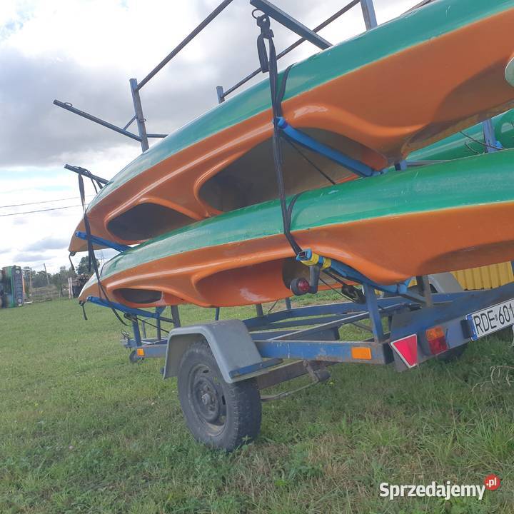 Kajaki 2 osobowe przyczepka Pilzno sprzedam