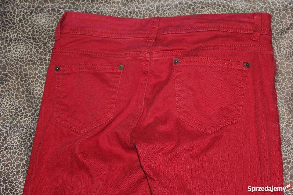 SPODNIE SEXI RURKI JASKRAWE CZERWONE MISS Rozmiar 34(XS)