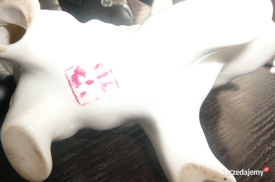 Rzeźba ceramika pies stara biały Wrocław sprzedam