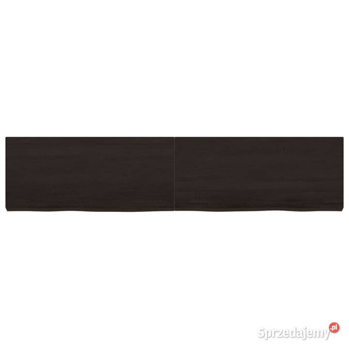 Blat stołu ciemnobrązowy 180x40x26 lite drewno Warszawa