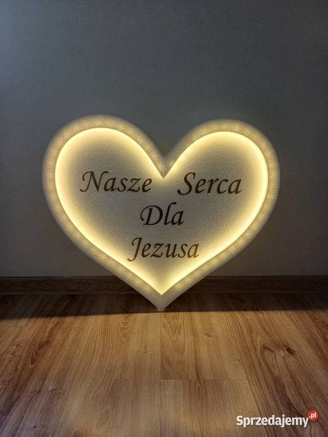 Serce z podświetleniem dekoracja Pierwsza Dobrzyca