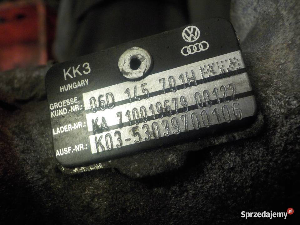 A4 B7 GOLF ALTEA 20 TFSI 08r 200 BWE turbina Turbosprężarki Suków