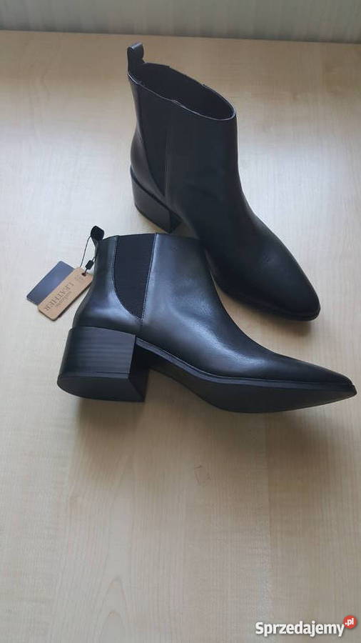 Nowe z metką czarne botki Zara sztyblety skóra Rozmiar 37 Rymanów sprzedam