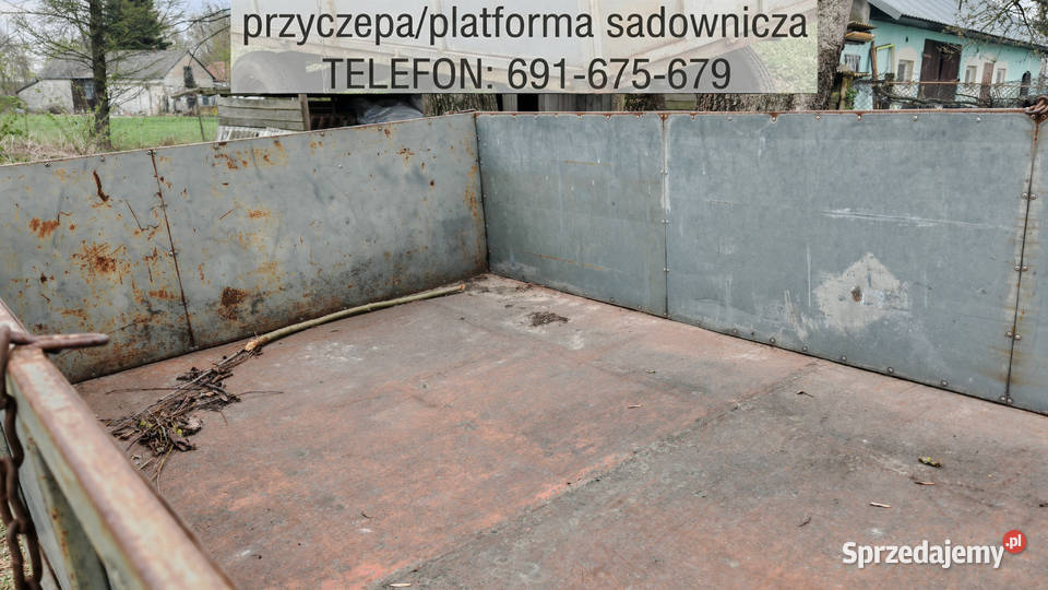 Przyczepa dwuosiowa Platforma sadownicza Dobrzyń nad Wisłą sprzedam