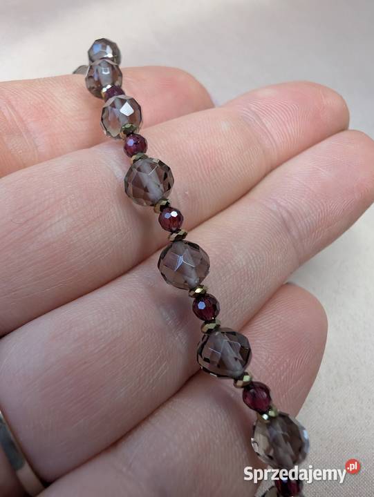 Bransoletka różaniec kamienie kwarc dymny sprzedam