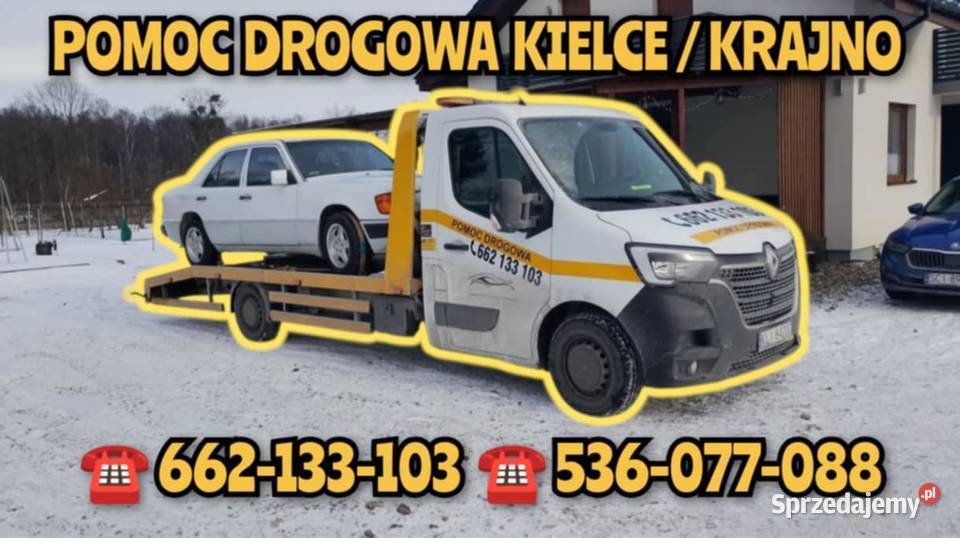 Pomoc drogowa do 6 Ton Kielce laweta Krajno świętokrzyskie usługa