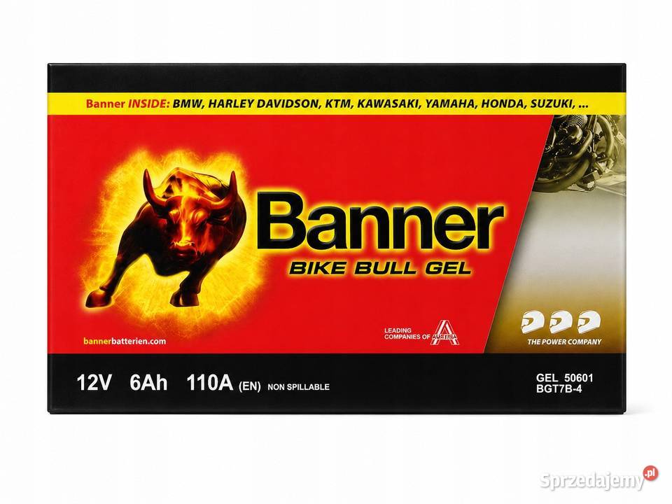 Akumulator Banner GT7B4 12V 6Ah 110A dolnośląskie Jelcz-Laskowice