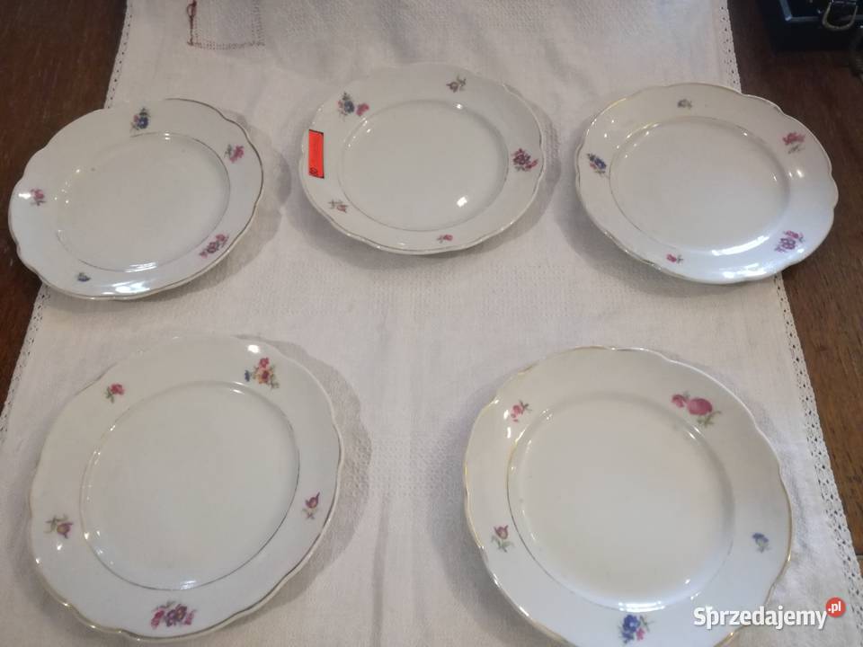 ZESTAW TALERZY DESEROWYCH PORCELANA ĆMIELÓW L 70 Kraków