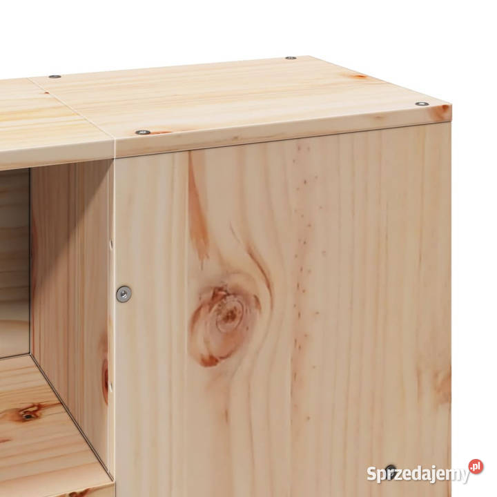 Łóżko z regałem bez materaca lite drewno 120x200
