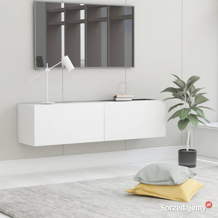 Szafka pod TV biała 120x30x30 materiał RTV mazowieckie Warszawa