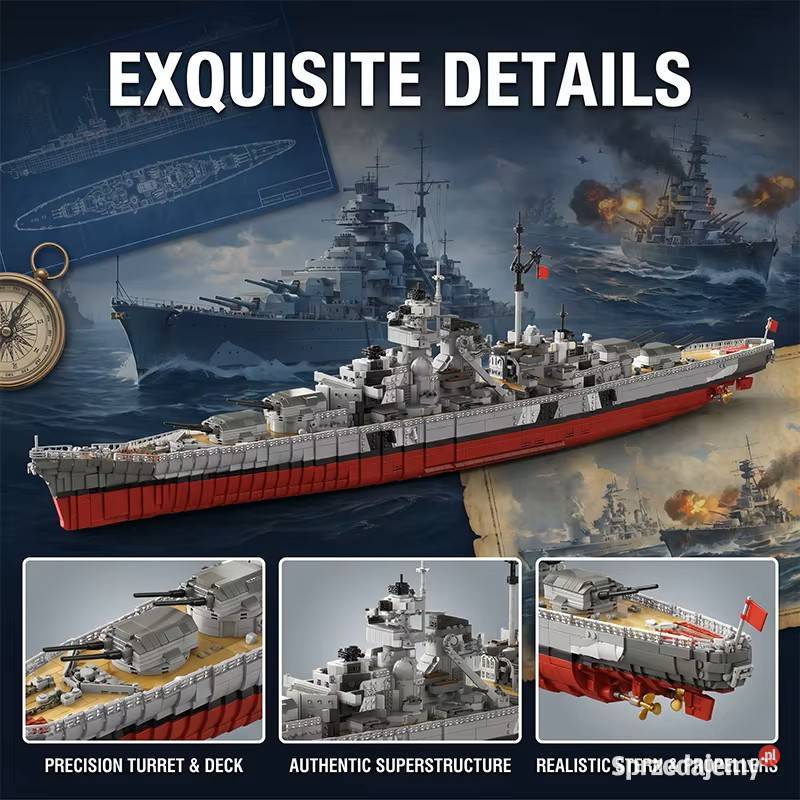 Bismarck klocki Gigantyczny zestaw prawie 7000 Milanówek