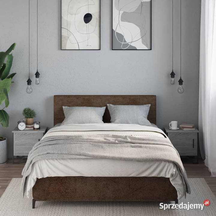 Szafki nocne 2 szary dąb sonoma 40x30x40 mazowieckie Warszawa
