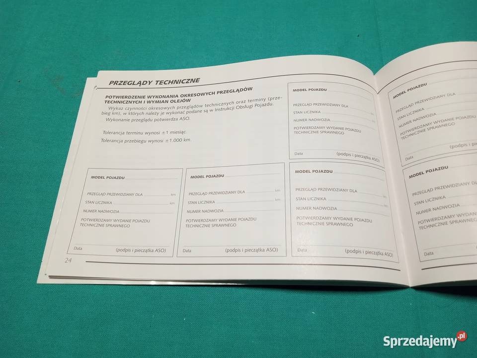 FIAT 2008 Książka Gwarancyjna Serwisowa CZYSTA Pozostałe łódzkie Łódź