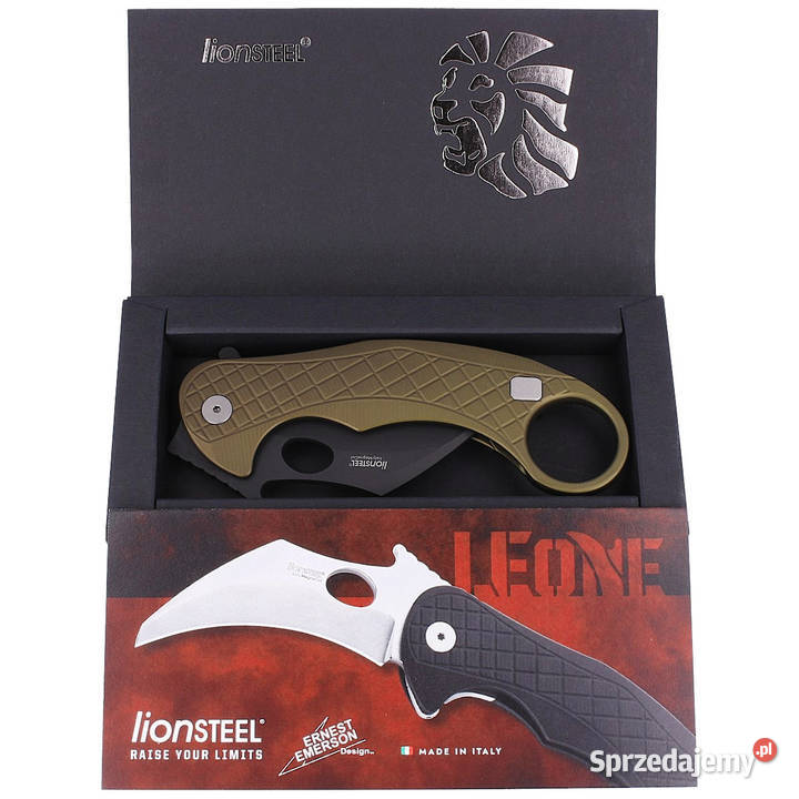 Nóż składany LionSteel LEOne Karambit Green sprzedam