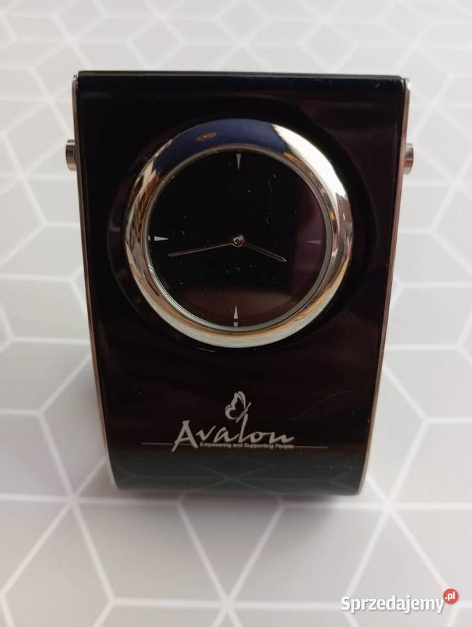 Elegancki ZEGAREK AVALON na biurko metal Warszawa