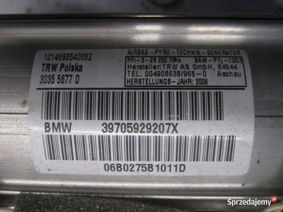 BMW E91 06r AIRBAG poduszka pasażera