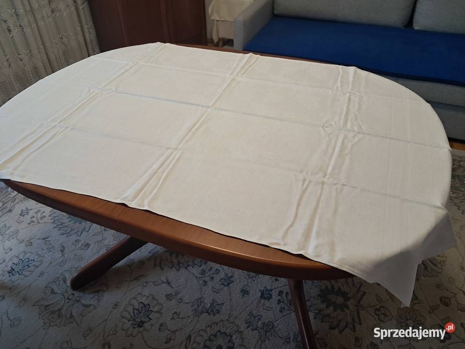 Obrus biały bawełniany 154 x 90 do sprzedania