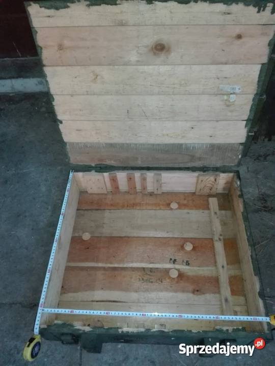 Skrzynia wojskowa drewniana 64x57x20 Bukowiec