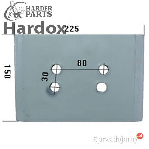 Piętka płozy HARDOX 94289S części do pługa Suwałki