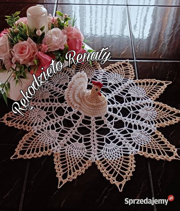 Serwetka z kurką do koszyczka Wielkanoc dolnośląskie