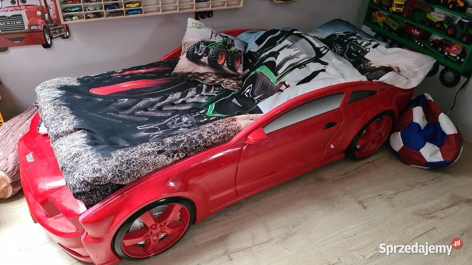 Łóżko dziecięce czerwone AUTKO 3D LED mazowieckie Czernice Borowe