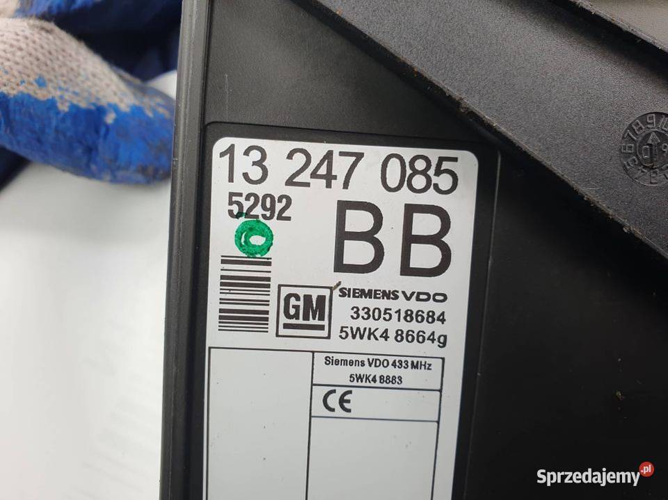 MODUŁ OPEL MERIVA A LIFT KOMFORTU 13247085 osobowe kujawsko-pomorskie Lipno