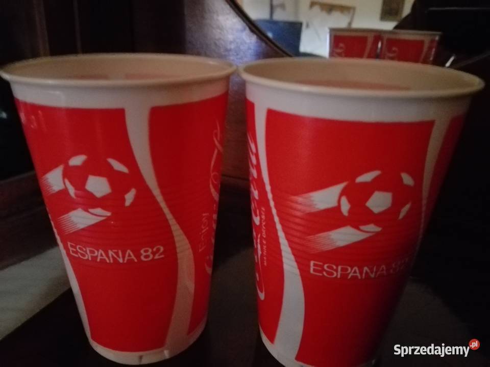 1982 cocacola kubki plast nowe espana 82 Łódź sprzedam