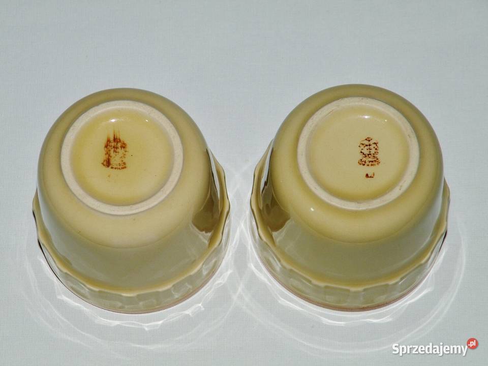 Dwa kubki ceramiczne Łowicz z lat 80ch PRLu Bydgoszcz